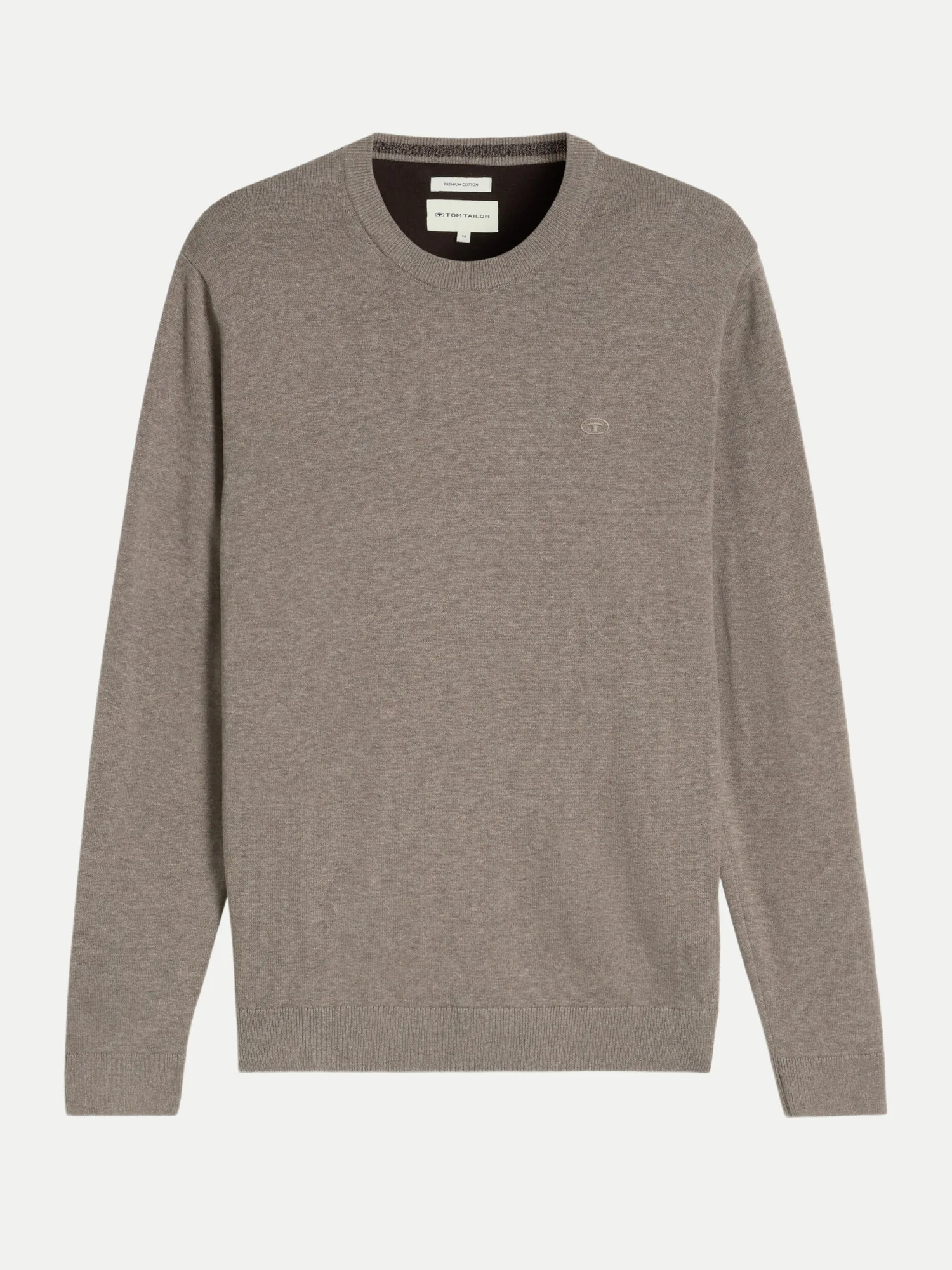 Basic Strickpullover 10368-Driftwood Taupe MelangÃ© XL - Tom Tailor Casual - FashionsVida