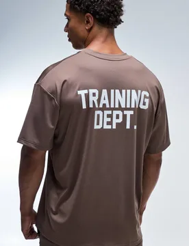 Herren Trainingsabteilung Leistungs-Übergroßes Oberteil Chocolate Größe Large - boohooMAN - FashionsVida