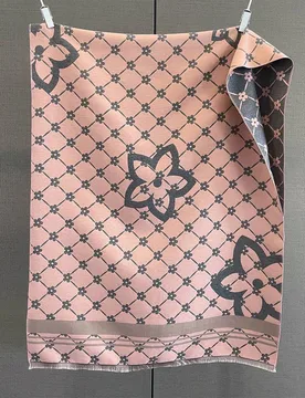 Women's Retro Chic Floral Lattice Scarf in Dusty Pink - Dusty Pink - Size: One Size - PEACH ACCESSORIES - FashionsVida