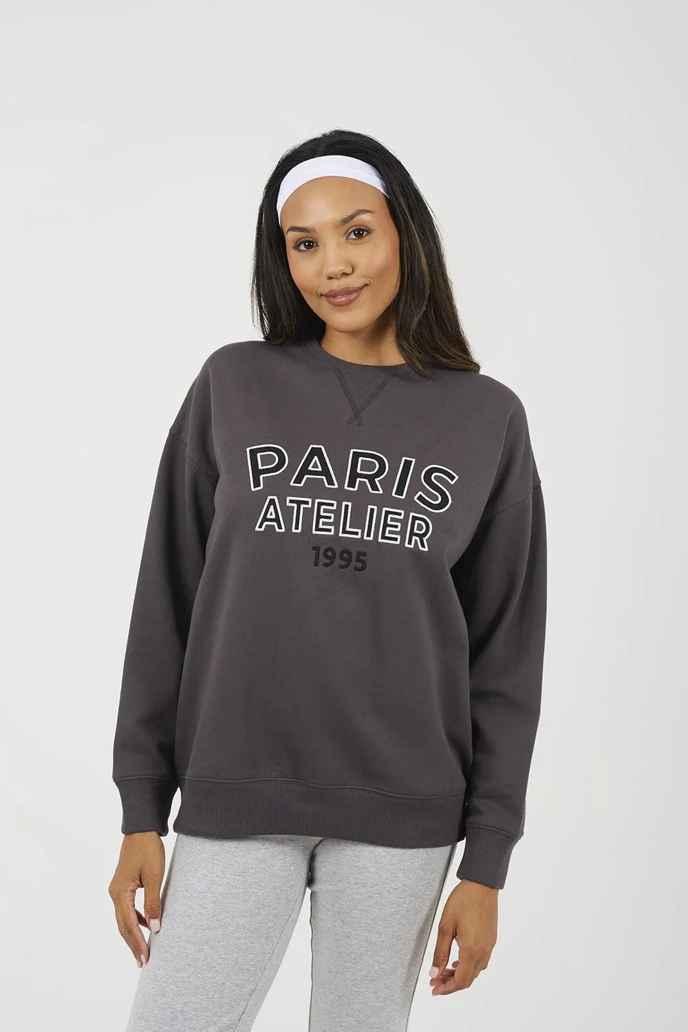Crew Neck Embroidered Womens Sweatshirt - - Size: M - Brave soul - FashionsVida