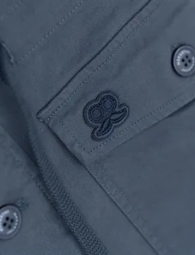 Chaqueta sahariana de hombre con cremallera y bolsillos con detalle bordado - Makarthy - FashionsVida