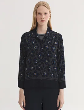 Camisa de mujer 100% algodón con estampado de flores - Nice Things - FashionsVida
