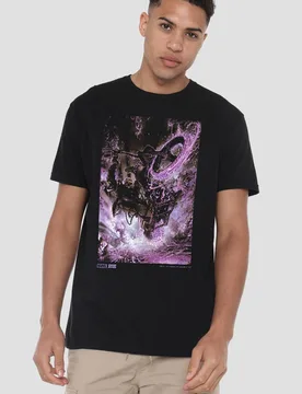 Unisex Ghost Rider Pain T-Shirt, Black Size: Medium - Black - Size: M - Marvel - FashionsVida