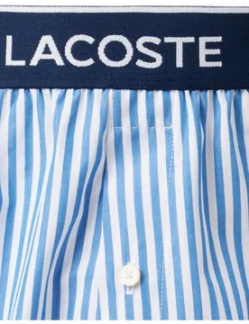 Pack de hombre de 3 bóxeres de popelín de algodón en azul - Lacoste - FashionsVida