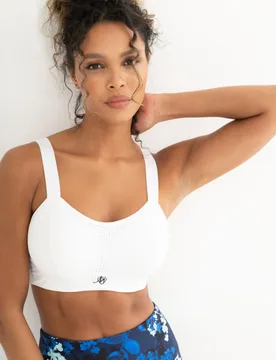 Energy Empower Uplifting Wired Padded Sports Bra (B-G) White female - Pour Moi - FashionsVida