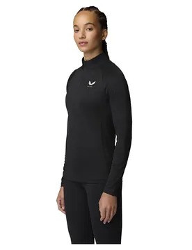 T-shirt à Manches Longues Avec Demi-zip Cfe41039 Black / White Reflective L - Castore - FashionsVida