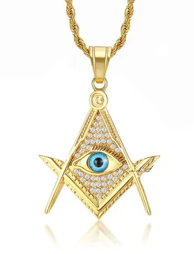 Drop shipping Hip Hop Iced Out Masonic All-seeing Eye Pendant Necklace Chain Gold Color Stainless Steel Freemason Mason Jewelry - Aliexpress - FashionsVida