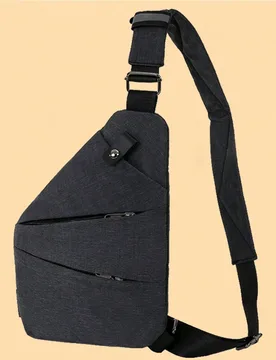 Bolso cruzado anti-robo e impermeable para hombres, mochila ligera de pecho, bolso de hombro casual con múltiples bolsillos, con correa de hombro aju - Shein - FashionsVida