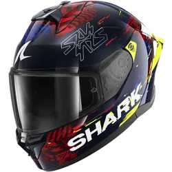 Casco Moto Integrale SKWAL CUP SPEED-VIB Blu Rosso Gia taglia XS