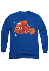Unisex Finding Nemo Nemo Ocean Long Sleeve T-Shirt, Royal Size: Small - Royal - Size: S