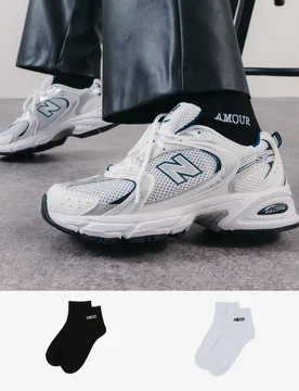 Quarter Amour 2pk blanc/noir 35/38 - COURIR - FashionsVida