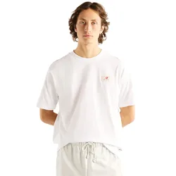 T-shirt à Manches Courtes Woven Label White M