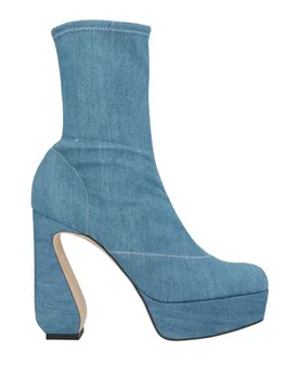 Botines de caña alta Mujer Azul profundo 38,39,40,41 Mujer - Si Rossi By Sergio Rossi - FashionsVida