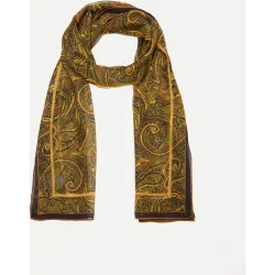 Fular chifón seda estampado paisley