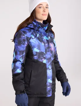 Dawn II Womens Printed Ski Jacket - Blue - Blue - Size: 10 - Mountain Warehouse - FashionsVida
