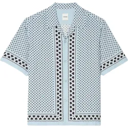 Camisa de hombre fluida con estampado corazón
