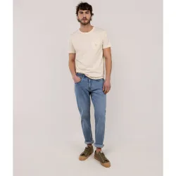 Pantalón denim de hombre liso