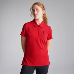 Manchester United x Womens Golf Ultimate365 Solid Short Sleeve Polo Shirt Red L