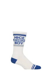 Pair Nice Jewish Boy Cotton Socks Multi One Size - White - Size: One Size