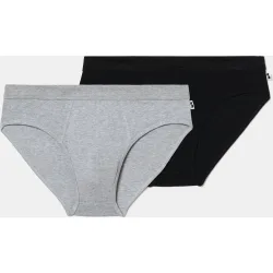 Pack de dos slip cerrados con algodón elástico
