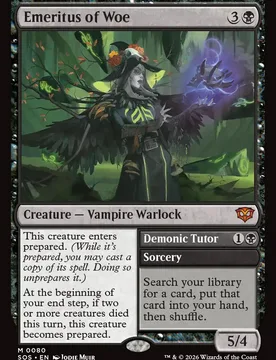 Emeritus of Woe // Demonic Tutor (Foil) Secrets of Strixhaven - Magic: The Gathering - FashionsVida