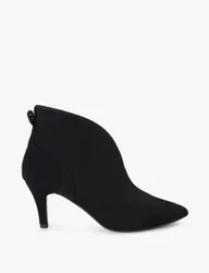 Wide Fit Suede Stiletto Heel Shoe Boots Black female