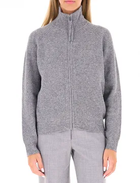 SEVENTY Cardigan con zip GRIGIO S - Seventy - FashionsVida