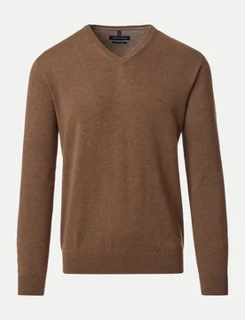 Pullover mit V-Ausschnitt Beige XL - Casamoda - FashionsVida