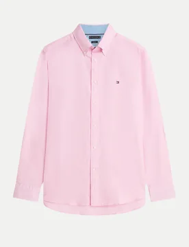 Freizeithemd aus Leinen-Mix Rosa M - Tommy hilfiger - FashionsVida