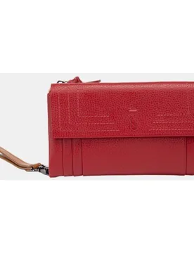 Cartera grande de piel con solapa y plisado - Abbacino - FashionsVida