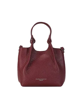 Bolso de piel - Hobo Bag DUA Small rojo oscuro - GIANNI CHIARINI - FashionsVida