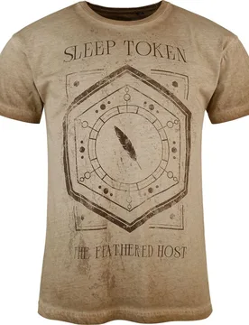 T-Shirt - Feathered Host - S bis 4XL - für Männer - Größe 3XL - beige - EMP exklusives Merchandise! - Männer - male - Sleep Token - FashionsVida