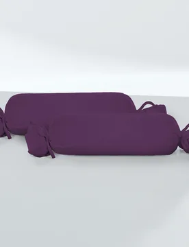 Feinjersey-Nackenrollenbezug Doppelpack dunkel violett, 2x 15x40 cm - Biberna - FashionsVida