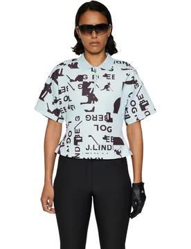 Polo Amila Print, blau/schwarz xs - J.lindeberg - FashionsVida