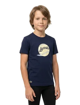 Core Performance Short Sleeve T-shirt Navy 02 8 Years - Lacoste - FashionsVida