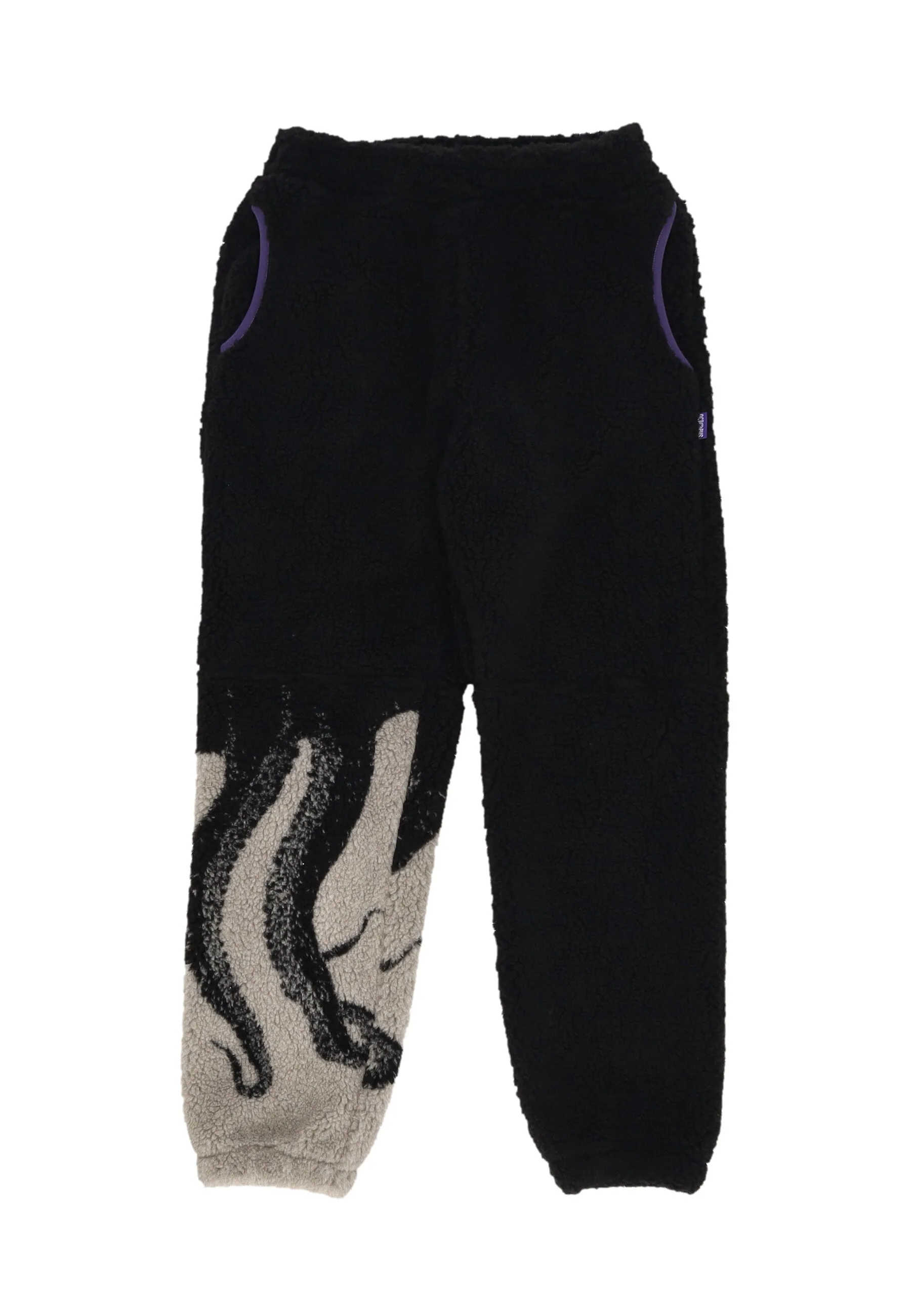 Orsetto Uomo Side Sherpa Pants Black - Octopus - FashionsVida