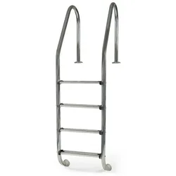 Standard Inground Pool Ladder 4 Steps Silver One Size unisex