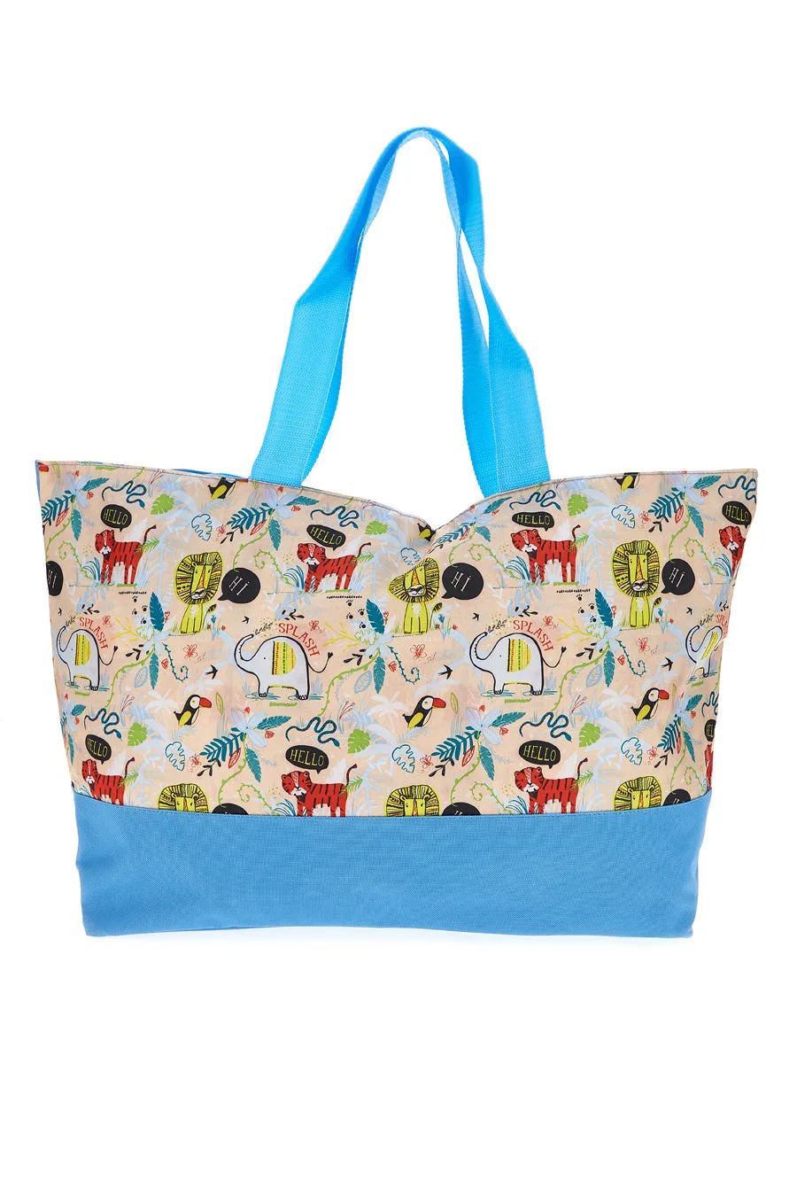 Borsa Mare Multicolor Con Animali 21R02 - FUN BEACH - FashionsVida