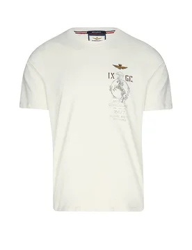 T-Shirt creme XXL herren - Aeronautica Militare - FashionsVida