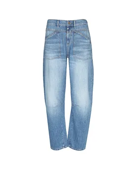 Jeans Balloon Fit 7/8 SELENA blau S/L30 damen - CUP OF JOE - FashionsVida