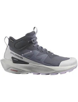 Chaussures de randonnée en GORE-TEX - Elixir Activ Mid GTX W India Ink/Glacier Gray/Orchid Petal - Taille 38 - Gris - Salomon - FashionsVida
