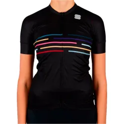 Vlodrome maillot manga corta mujer Negro (XL)