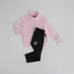 Manchester United x Little Kids Essentials 3-Stripes CLIMACOOL Tracksuit Pink 4-5Y