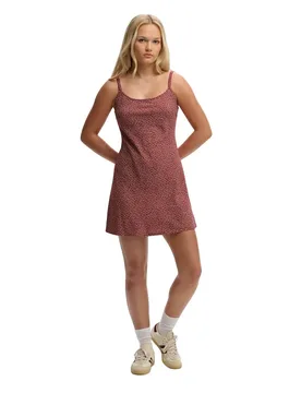 Vestito Corto Senza Maniche Printed Cami Mini Bordeaux Red Mini Roses M - Superdry - FashionsVida