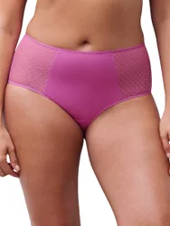 Womens Norah Chic High-Waisted Full Brief - Pink Polyamide - Size X-Large