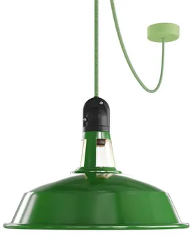 Cables Suspension Luminaire Eiva Elegant With Lampshade 5 M Green One Size - Creative - FashionsVida