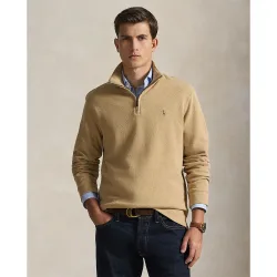Jersey de hombre de algodón con media cremallera