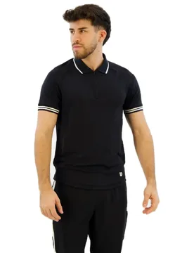Players Seamless 2.0 Short Sleeve Polo Black 2XL - Wilson - FashionsVida