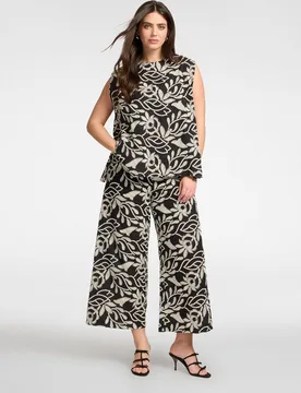 Pantalones de mujer de voile bordados ajuste regular con cierre de cremallera - Elena Miró - FashionsVida