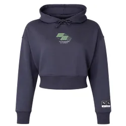 X Hyrox Womens Dark Grey Cropped Hoodie - Size Medium